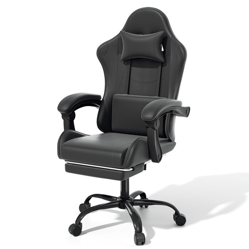 Black ergonomic gaming - ergonomic, chair