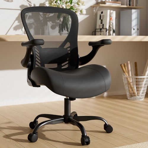 Black ergonomic office chair - black,
