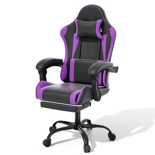 Purple ergonomic gaming chair - purple,