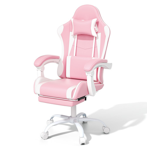 Pink ergonomic gaming - gaming, chair
