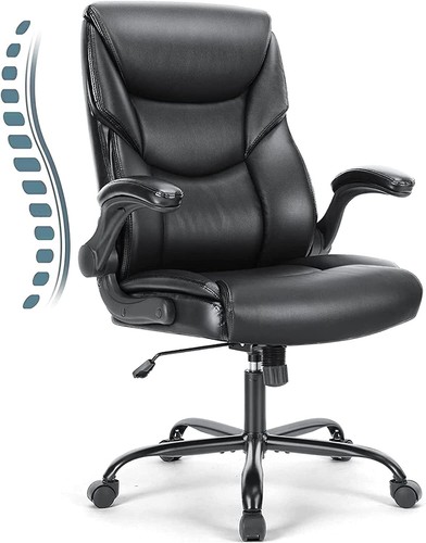 Leather home office desk chair - leather,